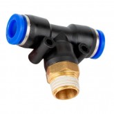 Штуцер для шланга пластиковый Т-образный 8мм M10x1.5