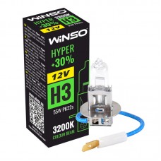 Галогеновая лампа Winso H3 12V 55W PK22s HYPER +30%