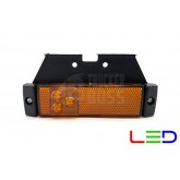 Фонарь габаритный на прицеп светодиодный с кронштейном Желтый 24v LED